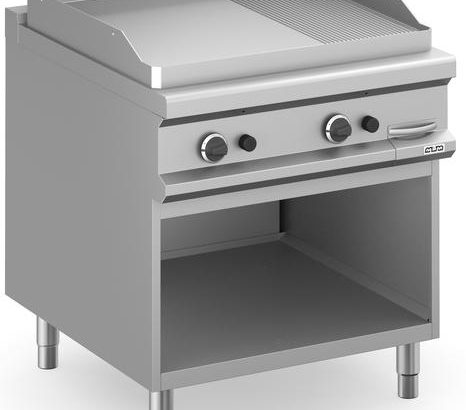 Frytop a gas 80 cm Placa Lisa - Ranurada Acero Rectificado con Mueble MFTG98ALR MAGISTRA PLUS 900