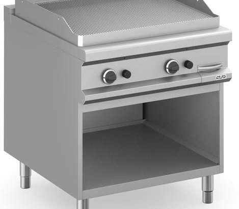 Frytop a gas 80 cm Placa Ranurada Acero Rectificado con Mueble MFTG98AR MAGISTRA PLUS 900