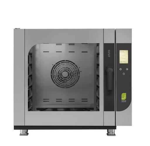 Horno a Gas Mixto Digital Full Touch 6 GN1/1-60x40 con Control de Humedad y Lavado Automático CHEFMATE MBM CMFG6-HUWU