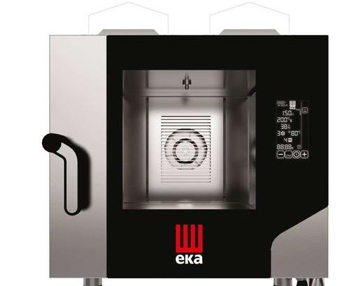 Horno a gas convección MILLENIAL BLACK MASK Gastronomía 5 bandejas GN1/1 MKF511GBM Línea Padova