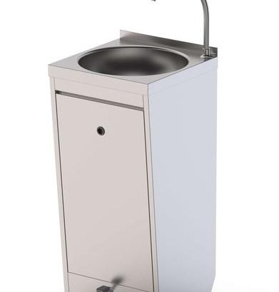 Lavamanos De Pie Acero Inoxidable Con Pedal automezclador 400x400x850h mm HWF14040000