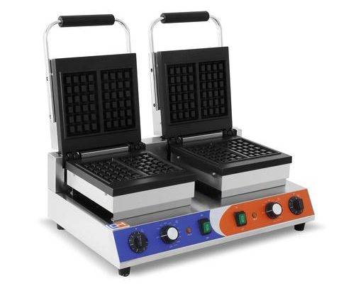 Máquina de gofres Doble  eléctrica 1,5+1,5KW 63X380X270h mm PEKÍN WF-2210-2