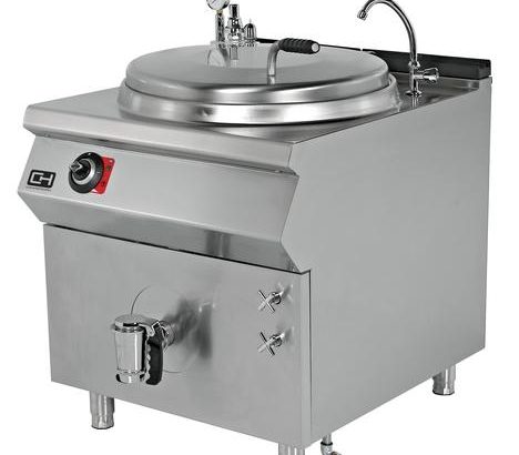 Marmita Eléctrica 150 litros Calentamiento Indirecto 18 kW 800x900x850h mm Línea 900 Estambul