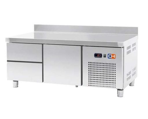 Mesa Baja con 2 cajones GN1/1-100 + 1 Cajón GN1/1-300  Refrigerada Fondo 700 de 1342 x700 x600h mm CORDOBA TRCHB-135-2