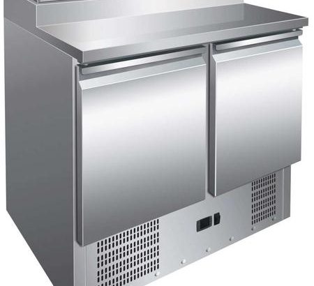 Mesa GN1/1 2 Puertas Preparación Ensaladas de 900 x700 x1010h mm PEKIN PS200