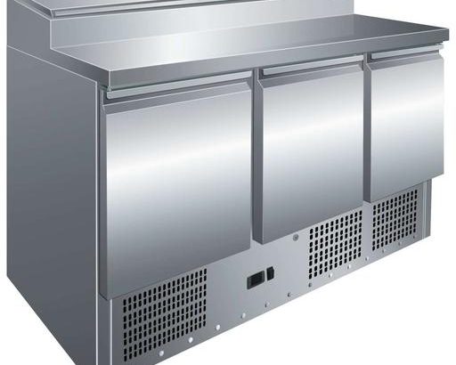 Mesa GN1/1 3 Puertas Preparación Ensaladas de 1365 x700 x1010h mm PEKIN PS300