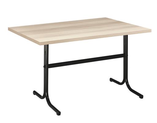 Mesa  Interior  Armazón Plastificado Negro con Tablero de Melamina Acacia 110x70 cm PLASENCIA  ACA