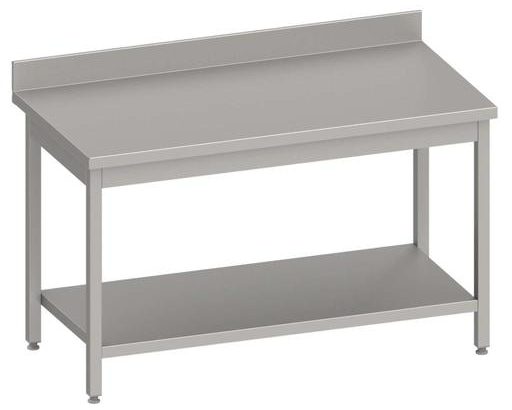 Mesa Mural acero inoxidable AISI 201 con estante 1000x700x850 mm MM107 Línea Varsovia (950047100)