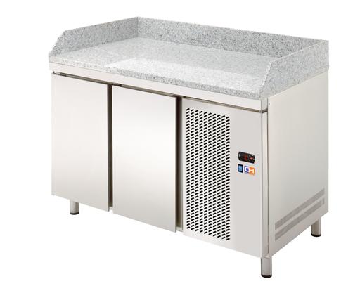 Mesa Refrigerada GN1/1 2 Puertas Preparación Encimera Granito 1342x700x850h mm Línea CORDOBA MRPG-135