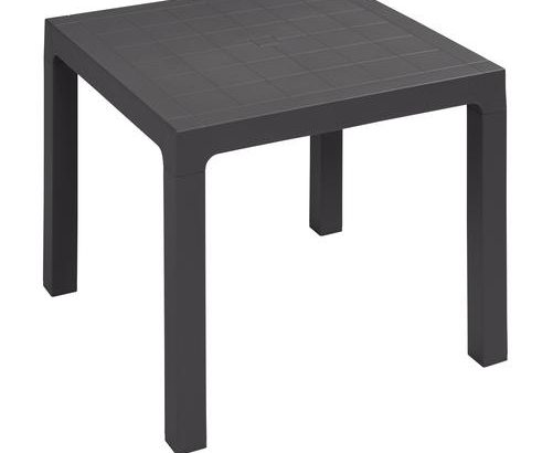 Mesa Terraza de Polipropileno Antracita 70x70 cm TOKIO