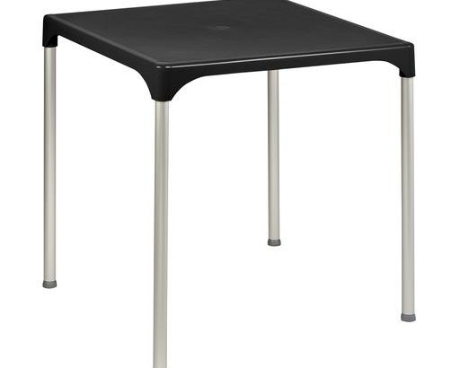 Mesa Terraza de Polipropileno  Negro 70x70 cm LISBOA NEG