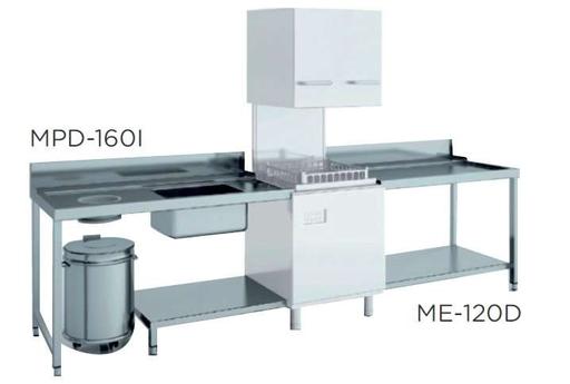 Mesa de Entrada y Salida entrada derecha dim.1200x750x850h mm con estante ME-120D