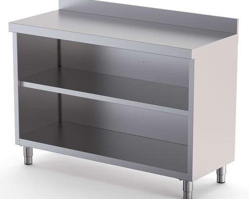 Mueble Estantería Acero Inoxidable Fondo 600 Con 1 Estante 1000x600x1050h mm DT6001000S1