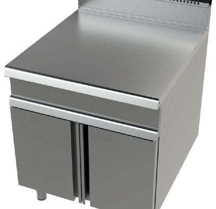 Mueble neutro acero inoxidable Serie 900 JUNEX con medidas 800x900x900 h mm BA9C800