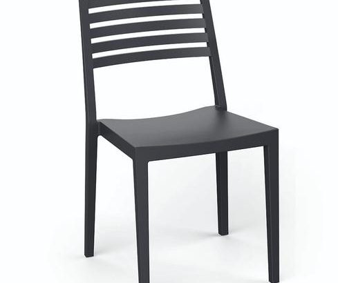 Silla Terraza Polipropileno color Negro ROW 1 NEG