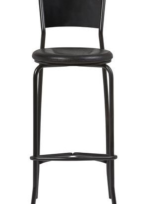 Taburete Armazón Plastificado Negro con Asiento de Espuma Integral FLORIDA ESP