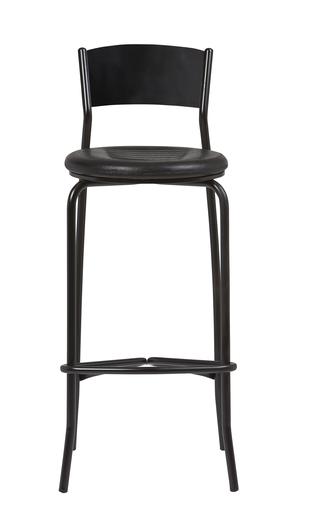 Taburete Armazón Plastificado Negro con Asiento de Espuma Integral FLORIDA ESP