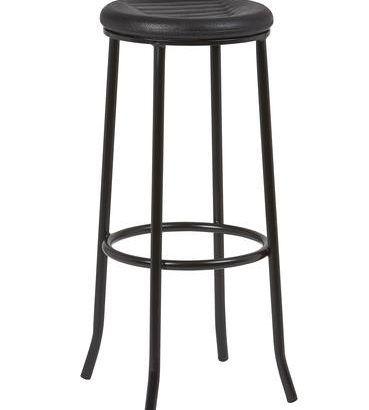 Taburete Armazón Plastificado Negro con Asiento de Espuma Integral TEXAS ESP