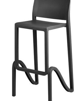 Taburete Interior y Exterior Polipropileno color Negro SICILIA NEG