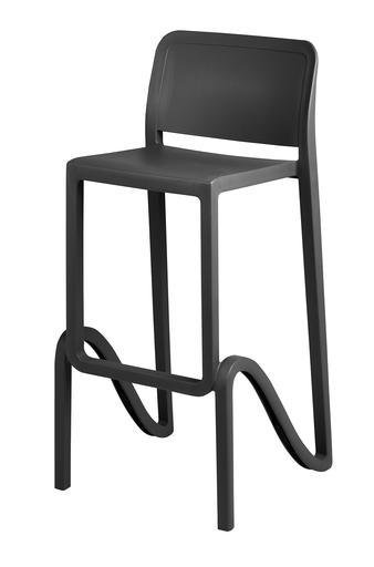 Taburete Interior y Exterior Polipropileno color Negro SICILIA NEG