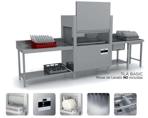 Túnel de lavado  cesta 50x50 cm PRELAVADO + LAVADO + ACLARADO 6200/2070 cestas/hora VERONA TPLA PLUS (31-11.2)