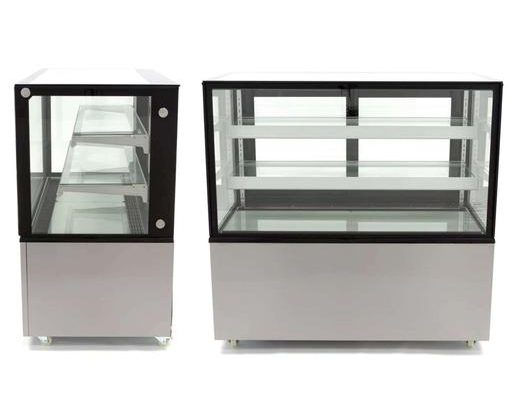 Vitrina Mostrador Refrigerada Ventilada Total Cristal Recto con 2 estantes de cristal 1515X675X1235h mm Línea Pekín XC1500Z
