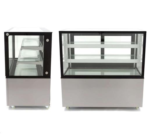 Vitrina Mostrador Refrigerada Ventilada Total Cristal Recto con 2 estantes de cristal 1515X675X1235h mm Línea Pekín XC1500Z