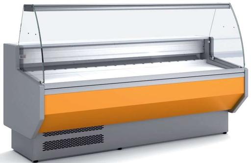 Vitrina Refrigerada Cristal Curvo Fondo 800 dim.2025x800x1235h mm Línea Córdoba VED-8-20-C