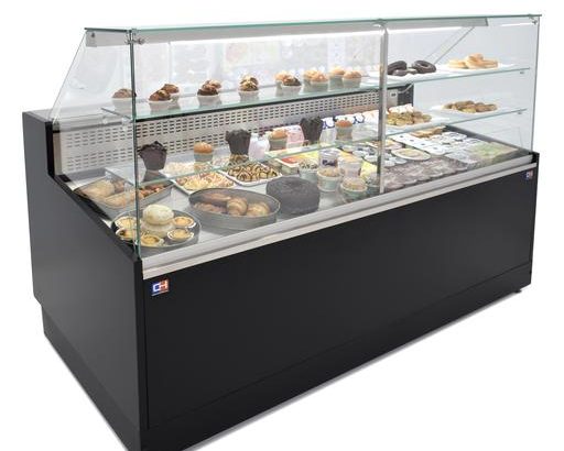 Vitrina Refrigerada Pastelería de 1,5 metros Fondo 973 mm Frío Estático - Exposición Inoxidable - 2 Estantes Línea CORDOBA VRE-150-P
