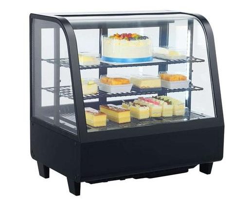Vitrina Refrigerada Sobremesa 100 litros Negro de 682 x450 x675h mm Línea Pekín XCW-100L-N