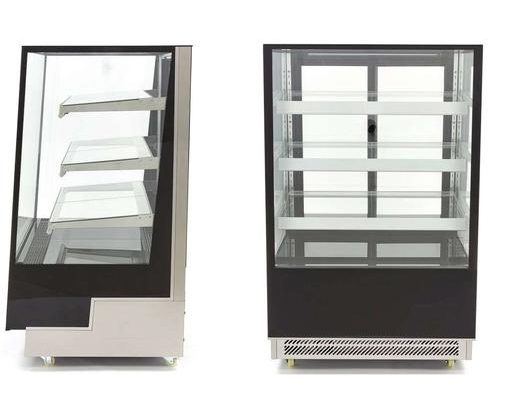 Vitrina Refrigerada Ventilada Total Cristal Recto con 3 estantes de cristal 900X810X1454h mm Línea Pekín XC400L