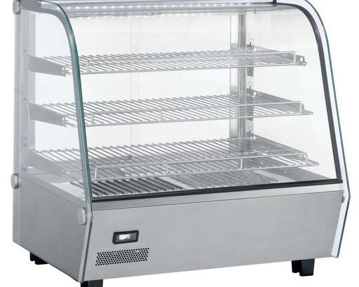 Vitrina caliente sobremostrador 120 litros de 678x568x685h mm Línea Pekín XCR-120L